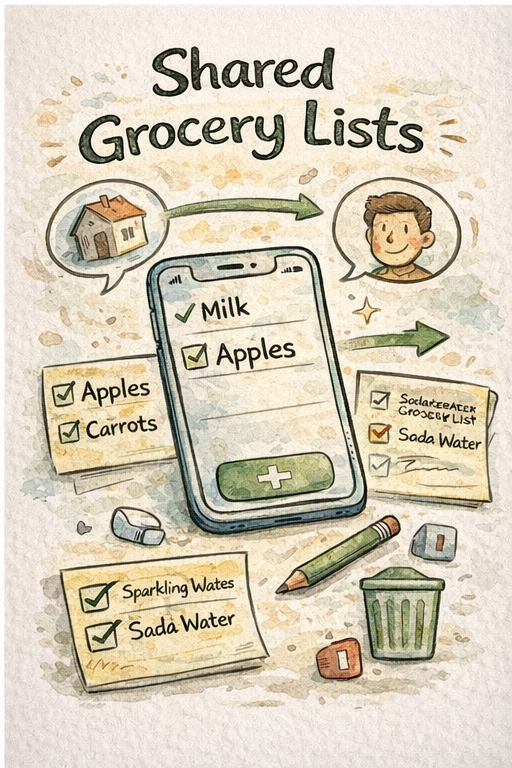 Shared grocery lists
