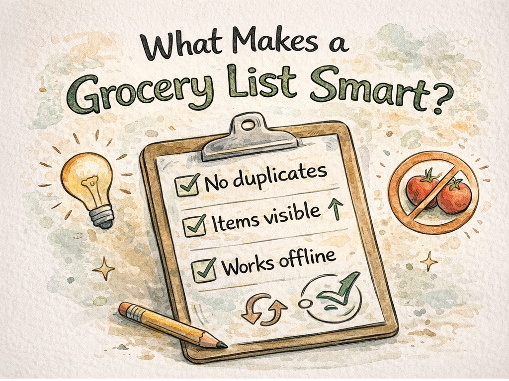 What makes a smart grocery list
